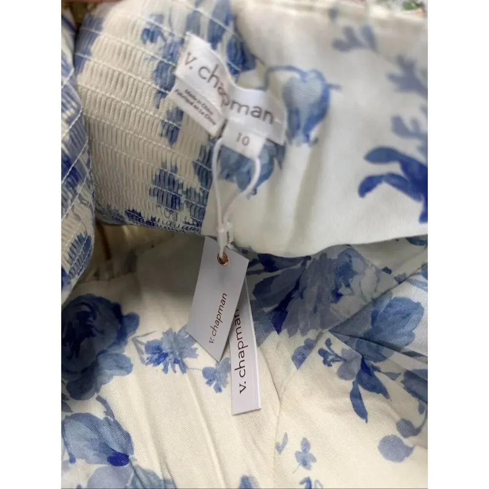 New Anthropologie V. Chapman Vera Ruffle-Strap Corset Side-Slit Midi Dress Size - Picture 10 of 13